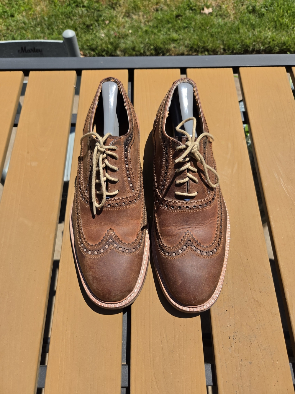 Aldo Brown Leather Wingtip Brogue Oxfords